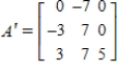 <strong>Find the matrix A' for T relative to the basis . , </strong> A) B) C) D) E)