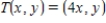 <strong>Sketch the image of the rectangle with vertices at (0, 0), (0, 4), (1, 4), and (1, 0) under the transformation T which is the contraction given by .</strong> A) B) C) D) E)