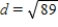 Find the distance d between u=   and v=   . A)     B)     C)    D)    E)    