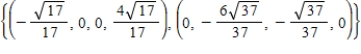 Find an orthonormal basis for the solution space of the following homogeneous system of linear equations.   A)    B)     C)     D)    E)   
