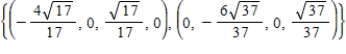 Find an orthonormal basis for the solution space of the following homogeneous system of linear equations.   A)    B)     C)     D)    E)   