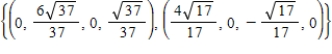 Find an orthonormal basis for the solution space of the following homogeneous system of linear equations.   A)    B)     C)     D)    E)   