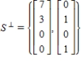 Which of the following is a description of the orthogonal complement of    A)     B)     C)     D)    E)   