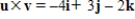 ​Show that the cross product   of the vectors   ,   is orthogonal to both u and v.