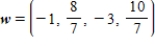 Provided   and   , find w such that   . A)     B)    C)     D)     E)    