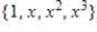 Write the standard basis for the vector space   . A)    B)     C)     D)     E)    