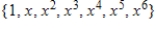 Write the standard basis for the vector space   . A)    B)     C)     D)     E)    