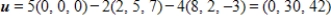 Determine whether   is a basis for   . If it is, write   as a linear combination of the vectors in S.? A)  S is a basis for   and   B)  S is a basis for   and ?   C)  S is a basis for   and   D)  S is a basis for   and   E)  S is not a basis for  