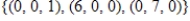 Find a basis for the subspace of   spanned by   . A)     B)     C)    D)     E)    