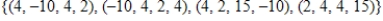 <strong>Find a basis for the subspace of spanned by .</strong> A) B) C) D) E)