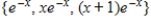 Find the Wronskian for the set of functions   . A)  x B)    C)  1 D)    E)  0