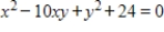 Perform a rotation of axes to eliminate the xy-term, and sketch the graph of the conic defined by the function below.    A)     B)     C)     D)     E)     