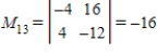 <strong>Find the minor and its cofactor of the matrix .</strong> A) B) C) D) E)