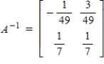 <strong>Given matrix . Find A<sup>-1</sup> the inverse matrix.</strong> A) B) C) D) E)