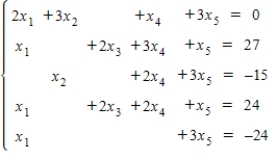 <strong>Use inverse matrices and the graphing calculator to find the solution of the system of equations. </strong> A) B) C) D) E)