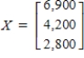 <strong>A small community includes a farmer, a baker, and a grocer and has the input-output matrix and external demand matrix . Solve for the output matrix X in the equation .</strong> A) B) C) D) E)