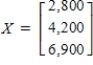 <strong>A small community includes a farmer, a baker, and a grocer and has the input-output matrix and external demand matrix . Solve for the output matrix X in the equation .</strong> A) B) C) D) E)