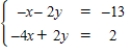 <strong>Solve using any method. </strong> A) B) C) D) , where a is any real number E) inconsistent