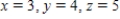 <strong>Write the system of linear equations represented by the augmented matrix. Then use back-substitution to solve. (Use variables x, y, and z.) </strong> A) B) C) D) E)