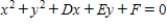 <strong>Find the equation of the circle that passes through the points .</strong> A) B) C) D) E)