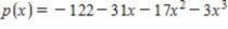 <strong>Suppose that the U. S. population for the years 1920, 1930, 1940, and 1950 is shown in the table below. Let x represent the number of decades since 1920. Find a cubic polynomial that fits these data </strong> A) B) C) D) E)