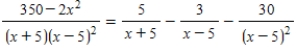 <strong>Use a system of equations to write the partial fraction decomposition of the rational expression . Then solve the system using matrices.</strong> A) B) C) D) E)