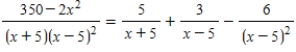 <strong>Use a system of equations to write the partial fraction decomposition of the rational expression . Then solve the system using matrices.</strong> A) B) C) D) E)