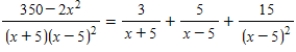 <strong>Use a system of equations to write the partial fraction decomposition of the rational expression . Then solve the system using matrices.</strong> A) B) C) D) E)