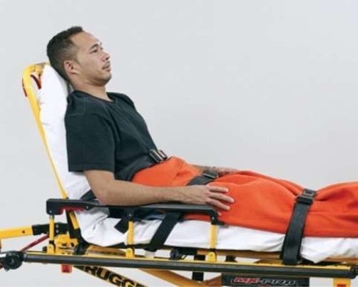 <strong>You might place a patient in this position if he experiences  </strong> A) abdominal pain. B) difficulty breathing. C) back pain. D) muscle weakness. <div style=padding-top: 35px> 