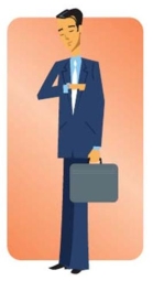 <strong>Complete la oración según la imagen.Este _____ viaja todas las semanas para la compañía.  </strong> A) electricista B) médico C) soldado D) hombre de negocios <div style=padding-top: 35px> 