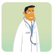 <strong>Complete la oración según la imagen.Este _____ es muy dedicado a sus pacientes.  </strong> A) electricista B) médico C) soldado D) hombre de negocios <div style=padding-top: 35px> 