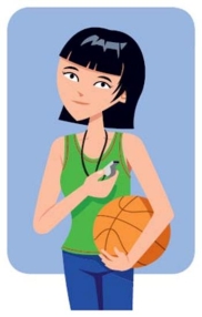 <strong>Complete la oración según la imagen.La _____ del equipo de vólibol es la prima de mi madre.  </strong> A) entrenadora B) consejera C) periodista D) cocinera <div style=padding-top: 35px> 