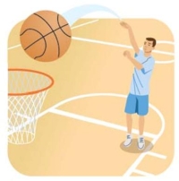 <strong>Complete la oración según la imagen.Mi hermano es un _____ con mucho talento.  </strong> A) abogado B) atleta C) contador D) soldado <div style=padding-top: 35px> 