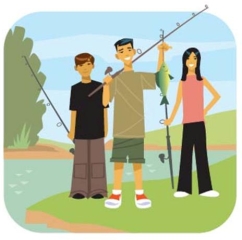 Los amigos de la imagen pasean en barco.  <div style=padding-top: 35px> 