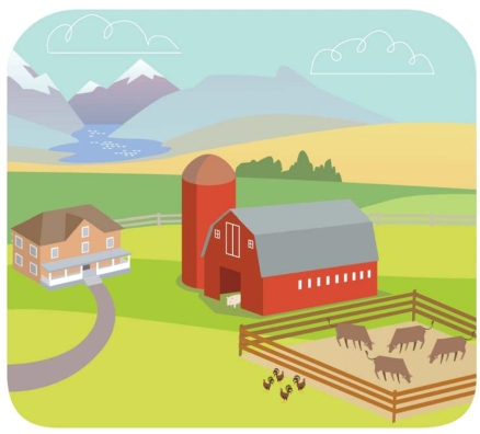 El ganado está fuera de la cerca.  