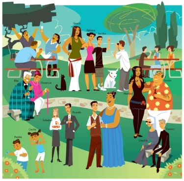 Para responder, mire el dibujo. Según el dibujo, Maribel es menos guapa que Fermín.