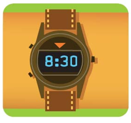 Answer the question based on the art cue.-¿Qué hora es?  