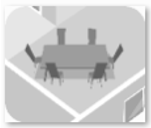 Match each word with the corresponding image. -el despacho A)    B)    C)    D)   