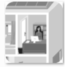 Match each word with the corresponding image. -el comedor A)    B)    C)    D)   