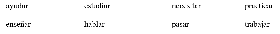 Sandra y yo. Complete this paragraph about Sandra using the correct form of verbs in the word bank. Two verbs won't be used.   -Sandra es mi mejor amiga y también mi compañera de clases. Nosotras (1) ___________________ periodismo. Yo (2) _____________ mucho tiempo en su casa. Su papá y su mamá (3) ___________________ mucho. El papá (4) __________________ álgebra en la universidad. La mamá (5) ___________________ a los estudiantes en la biblioteca. ¿Tú pasas muchas horas o (6) ______________ mucho por teléfono con tu mejor amigo?<div style=padding-top: 35px> 