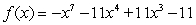 Choose the function below whose end behavior matches the description.   and   A)    B)    C)    D)   