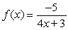 For the function   identify any vertical asymptotes.  Enter the equation of the asymptote (use reduced fractions).