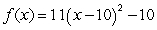 For the function   , state whether the vertex represents a minimum or a maximum of the function. A)  minimum B)  maximum