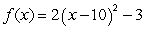 For the function   , A) find the coordinates of the vertex and B) state whether it represents a minimum or a maximum of the function (enter minimum or maximum)