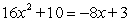 Find any solutions to the equation   . Give exact answers. Write your answer as r<sub>1</sub>, r<sub>2</sub>, with r<sub>1</sub><r<sub>2</sub>. For complex answers enter   . 