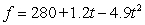In the height equation   , identify the initial height of the object in m.