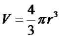 The function,     , gives the volume of a sphere as a function of its radius. By what factor does the volume increase when its radius is quadrupled?