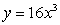 In which function does the output, y, increase by a factor of 16 when the input, x, is quadrupled? A)    B)    C)    D)   