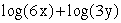 Expand the following expression using rules of logarithms:   A)    B)    C)    D)   