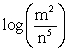 Expand the following expression using rules of logarithms:   A)    B)    C)    D)   
